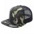 7 Panel Flat Bill Trucker Cap - Camo/BLK