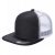 7 Panel Flat Bill Trucker Cap - Blk/wht