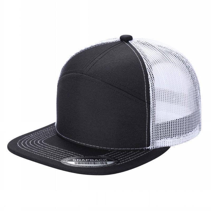 7 Panel Flat Bill Trucker Cap - Image 22