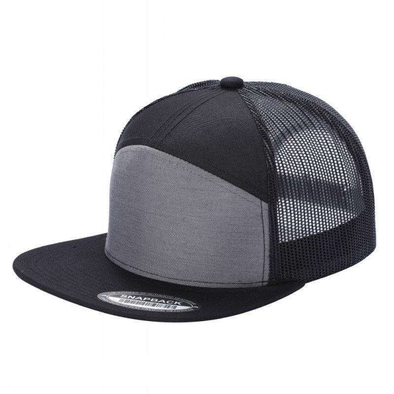 7 Panel Flat Bill Trucker Cap - Image 6