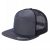 7 Panel Flat Bill Trucker Cap - Charcoal/blk