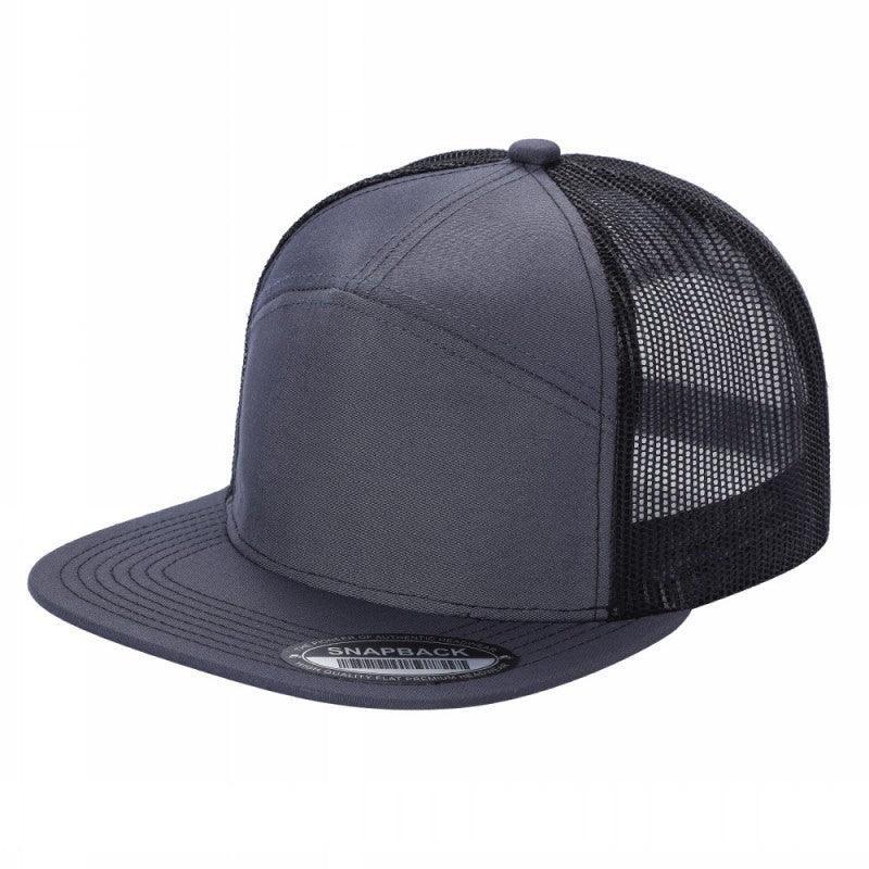 7 Panel Flat Bill Trucker Cap - Image 24