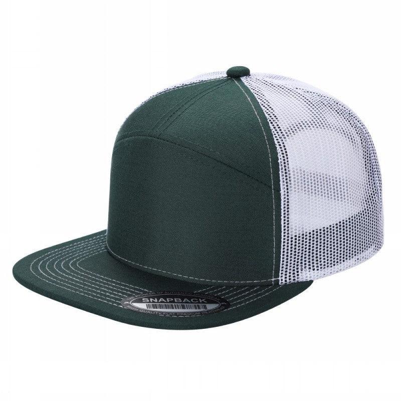 7 Panel Flat Bill Trucker Cap - Image 26