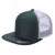 7 Panel Flat Bill Trucker Cap - D.green/wht