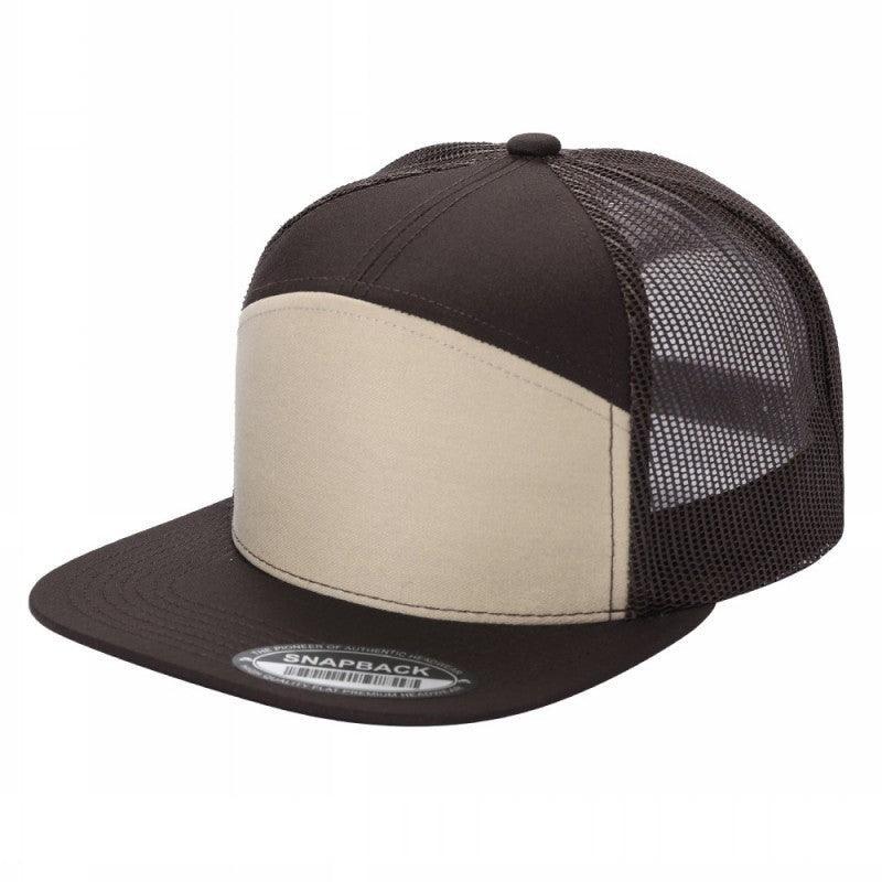 7 Panel Flat Bill Trucker Cap - Image 28