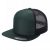 7 Panel Flat Bill Trucker Cap - D.green/blk