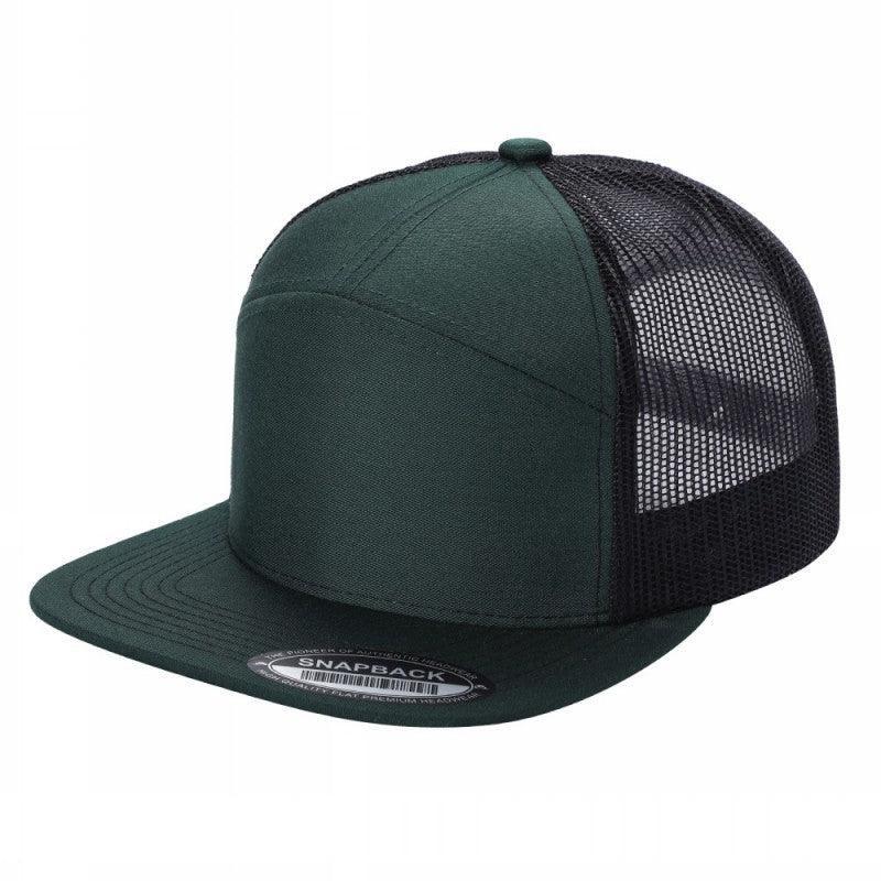 7 Panel Flat Bill Trucker Cap - Image 31