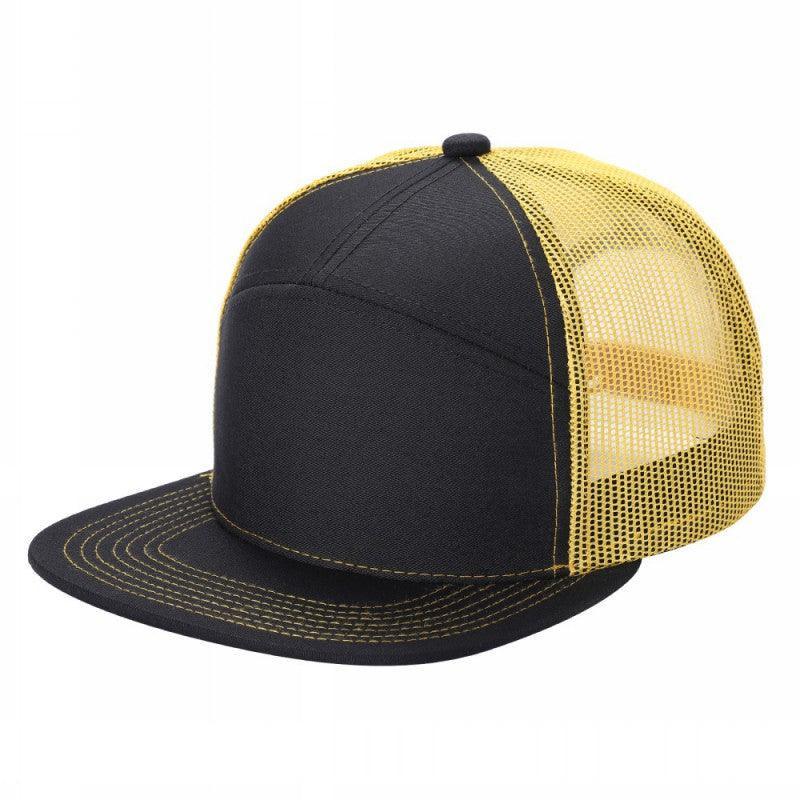 7 Panel Flat Bill Trucker Cap - Image 7