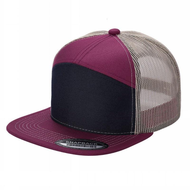 7 Panel Flat Bill Trucker Cap - Image 33