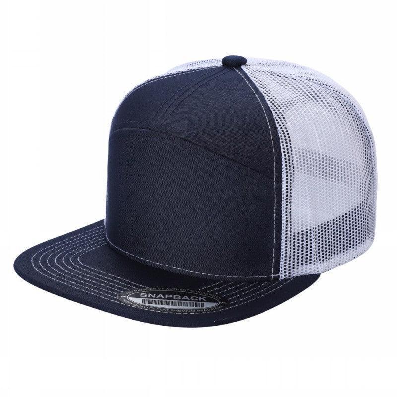 7 Panel Flat Bill Trucker Cap - Image 34