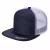 7 Panel Flat Bill Trucker Cap - Navy/wht