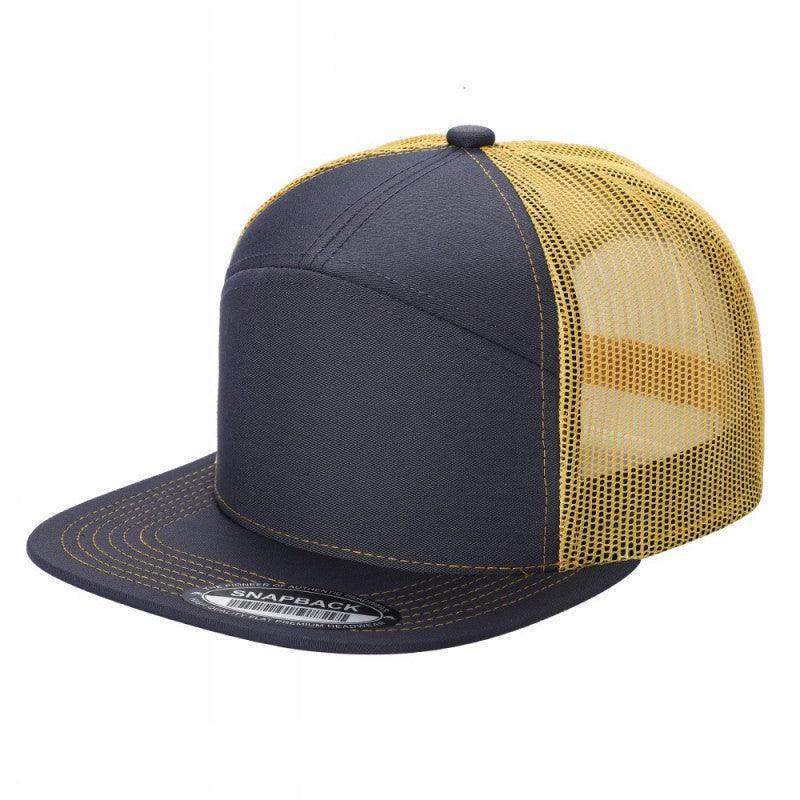 7 Panel Flat Bill Trucker Cap - Image 35
