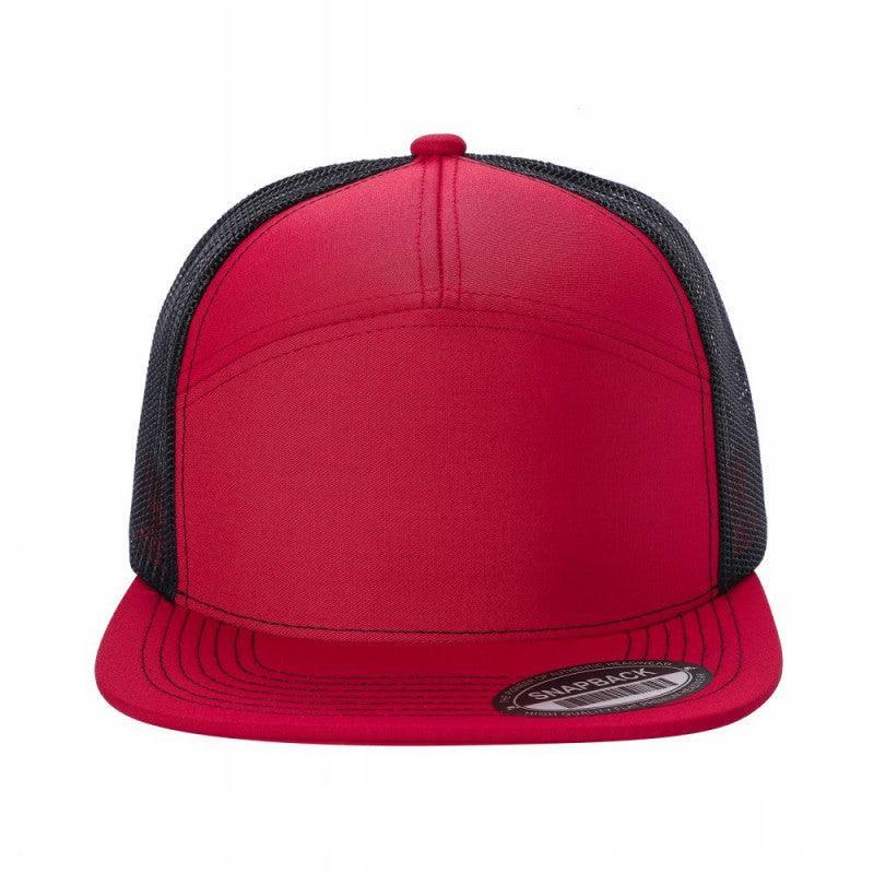 7 Panel Flat Bill Trucker Cap - Image 4