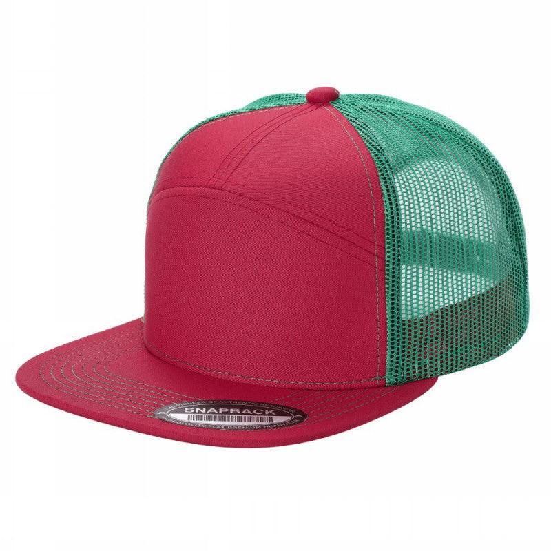 7 Panel Flat Bill Trucker Cap - Image 40