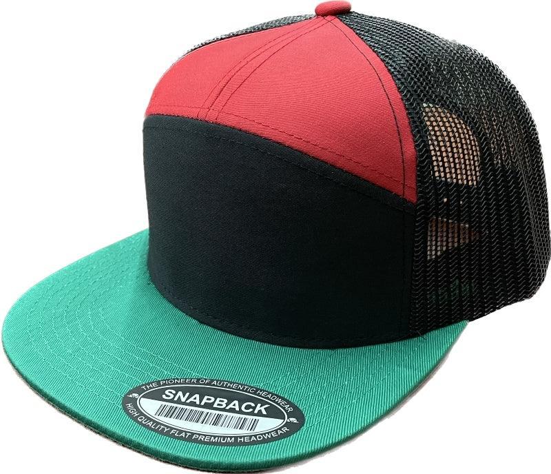 7 Panel Flat Bill Trucker Cap - Image 42