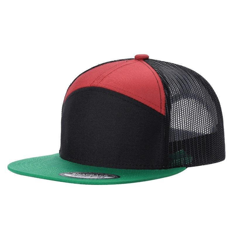 7 Panel Flat Bill Trucker Cap - Image 44