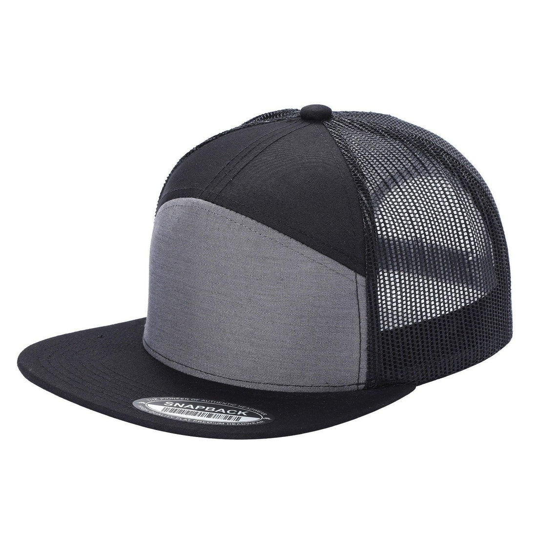 7 Panel Flat Bill Trucker Cap - Image 48