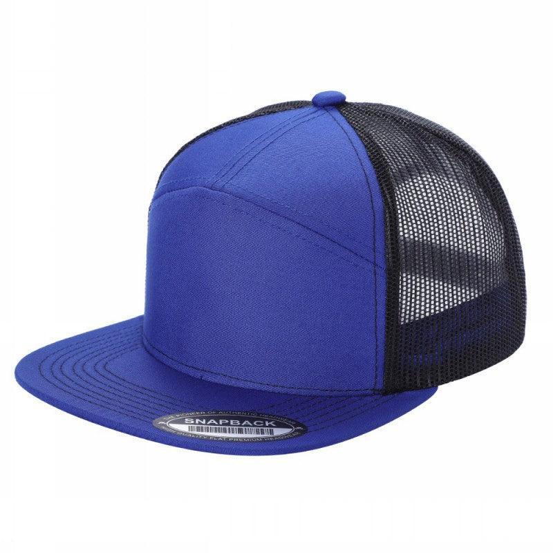 7 Panel Flat Bill Trucker Cap - Image 8