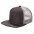 7 Panel Flat Bill Trucker Cap - Brown/khi
