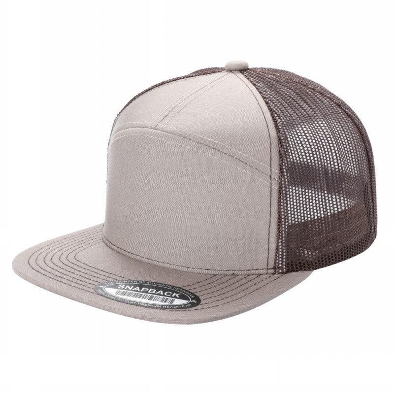 7 Panel Flat Bill Trucker Cap - Image 10