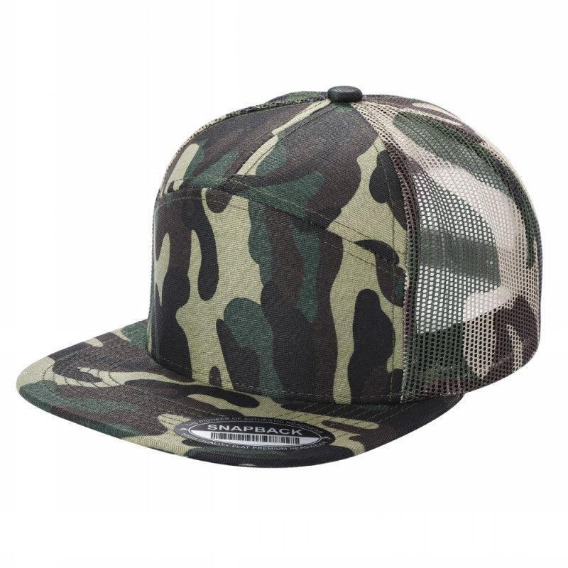 7 Panel Flat Bill Trucker Cap - Image 56