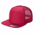7 Panel Flat Bill Trucker Cap - Red
