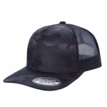 6 Panel Trucker Mesh Snapback - CAMO-NAVY/BLK