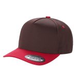 Tencel Curved Bill - BROWN/RED
