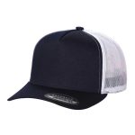 Tencel Solid Curved Bill - NAVY/WHT