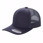 6 Panel Trucker Mesh Snapback - Charcoal/navy