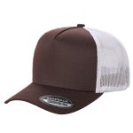 Tencel Solid Curved Bill - BROWN/WHT