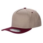 Tencel Curved Bill - KHAKI/WINE
