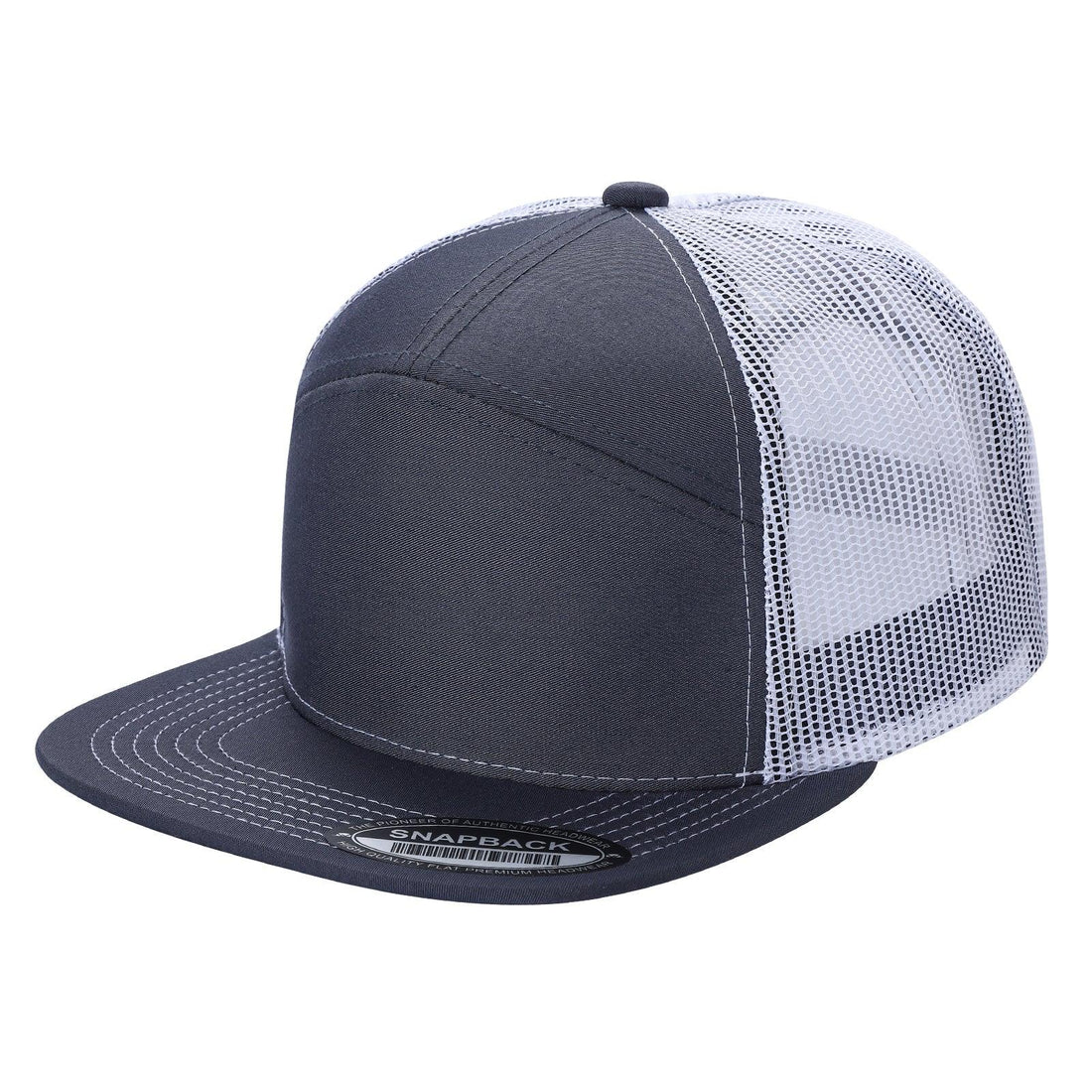7 Panel Flat Bill Trucker Cap - Image 67