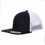 6 PANEL FLAT BILL - BLK/WHT