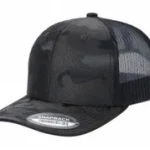 6 Panel Trucker Mesh Snapback - CAMO/BLK