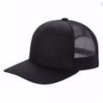 6 Panel Trucker Mesh Snapback - Black