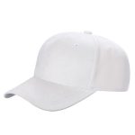 Suede Hat - 6 Panel - WHITE