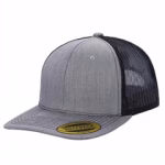 6 Panel Trucker Mesh Snapback - H.grey/blk