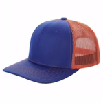 6 Panel Trucker Mesh Snapback - Roy/orange