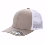 6 Panel Trucker Mesh Snapback - Khi/wht