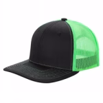 6 Panel Trucker Mesh Snapback - Blk/n.green