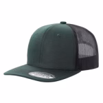 6 Panel Trucker Mesh Snapback - D.green/blk