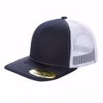 6 Panel Trucker Mesh Snapback - Navy/wht