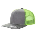 6 Panel Trucker Mesh Snapback - H.GREY/N.YELLOW