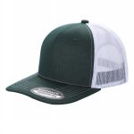 6 Panel Trucker Mesh Snapback - D.green/wht